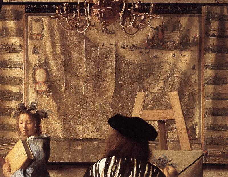 VERMEER VAN DELFT, Jan The Art of Painting (detail) est china oil painting image